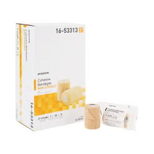 Cohesive Bandage McKesson 3 Inch X 5 Yard Self-adherent Closure Tan NonSterile Standard Compression