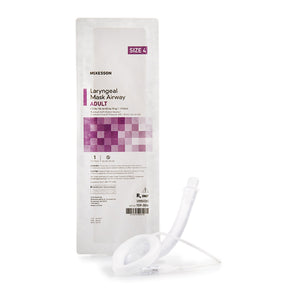 Curved Laryngeal Mask McKesson Size 4 30 mL Cuff PVC Single Patient Use Sterile
