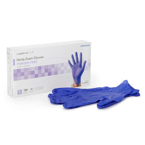 Exam Glove McKesson Confiderm® 3.0 X-Large 100 per Box NonSterile Nitrile Standard Cuff Length Textured Fingertips Blue Chemo Tested / Fentanyl Tested
