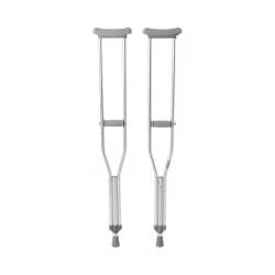 Underarm Crutches McKesson Adult 5 Foot 2 Inch to 5 Foot 10 Inch User Height Aluminum Frame 350 lbs. Weight Capacity (McKesson Brand 146-10400-8)