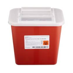Sharps Container McKesson Prevent(R) Red Base 10-1/4 H X 7 W X 10-1/2 D Inch Horizontal Entry 2 gal.
