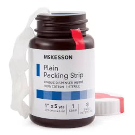 Wound Packing Strip McKesson Non-Impregnated 1 Inch X 5 Yard Sterile Plain