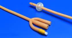 Foley Catheter Dover(TM) 3-Way Standard Tip 5 cc Balloon 24 Fr. Silicone Elastomer Coated Latex (Cardinal 8887688243)
