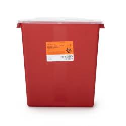 Sharps Container McKesson Red Base 13-1/2 H X 12-1/2 W X 6 D Inch Horizontal Entry 3 gal.