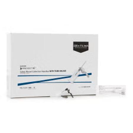 McKesson Prevent� HT Blood Collection Needle with Holder 22 Gauge 1-1/4 Inch Needle Length Safety Needle Without Tubing Sterile