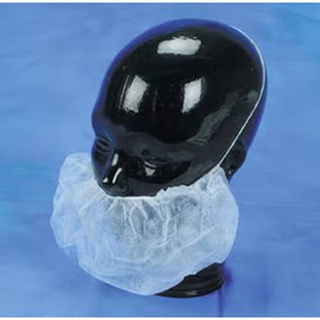 Beard Cover One Size Fits Most White Elastic Closure