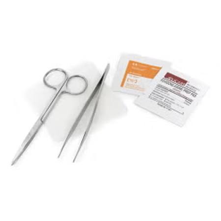 Suture Removal Kit McKesson Scissor Style Handle Straight Jaw Type Sterile Single Use