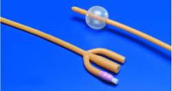 Foley Catheter Dover(TM) 3-Way Standard Tip 30 cc Balloon 16 Fr. Silicone Elastomer Coated Latex (Cardinal 8887689167)
