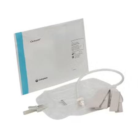 Urinary Leg Bag Conveen� Security+ Anti-Reflux Valve NonSterile 600 mL Polyethylene / Flocked