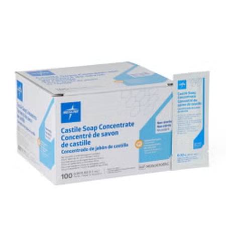 Castile Soap Cleanser Medline Liquid Concentrate 0.33 oz. Individual Packet Scented