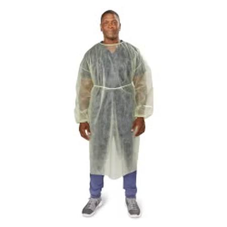 Protective Procedure Gown McKesson X-Large Yellow NonSterile Not Rated Disposable